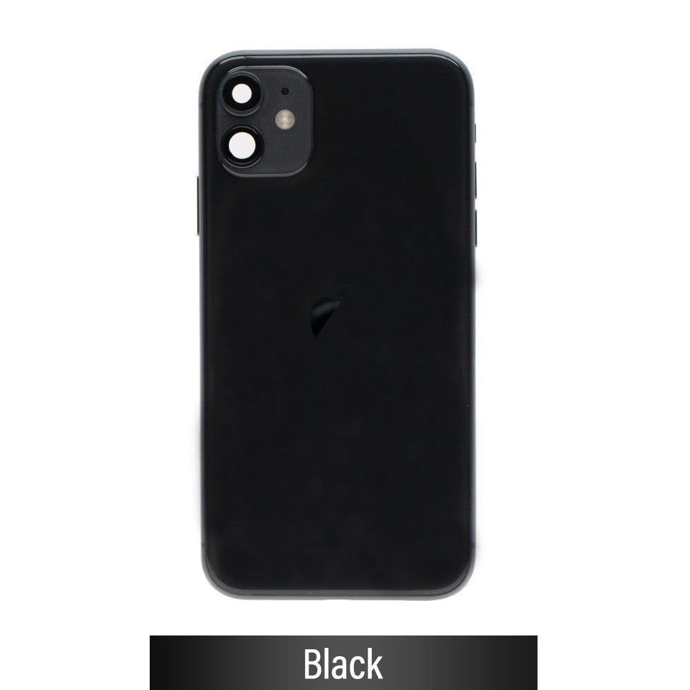 Rear Housing with Full Set Parts for iPhone 11-Black (Purple) Rear Housing with Full Set Parts for iPhone 11-Black (Purple)